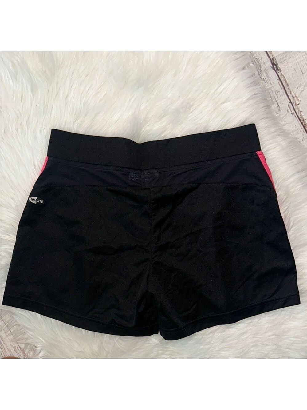 Adidas Pink and Black Athletic Shorts with Moisture-Wicking Fabric Size Medium - Picture 6 of 16